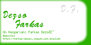 dezso farkas business card